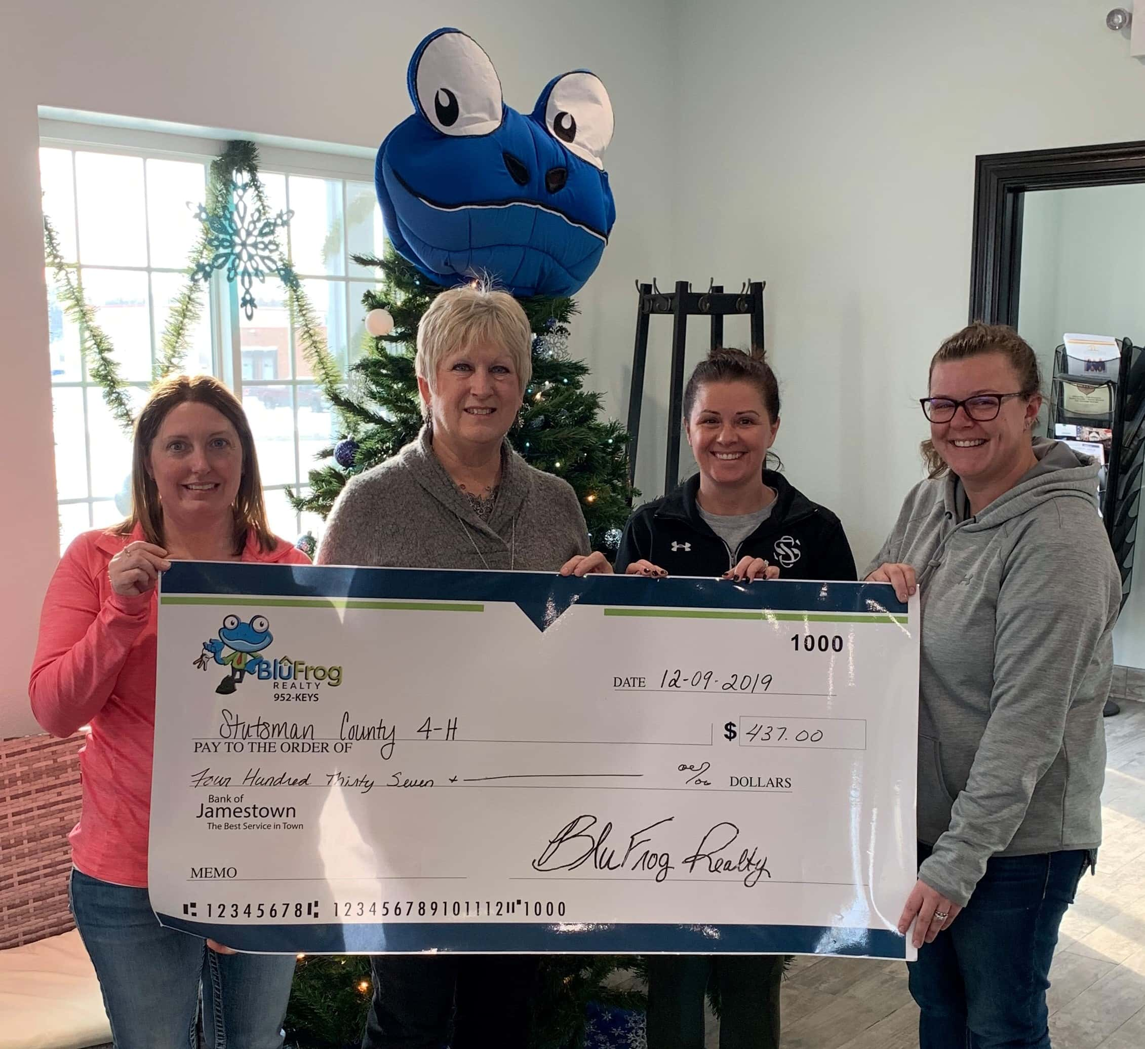 BluFrog Realty Donates BINGO Funds to Stutsman 4-H | News Dakota