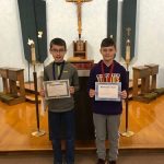 Spelling Bee Winners: L to R; Colin Hoff and Luke Praska.