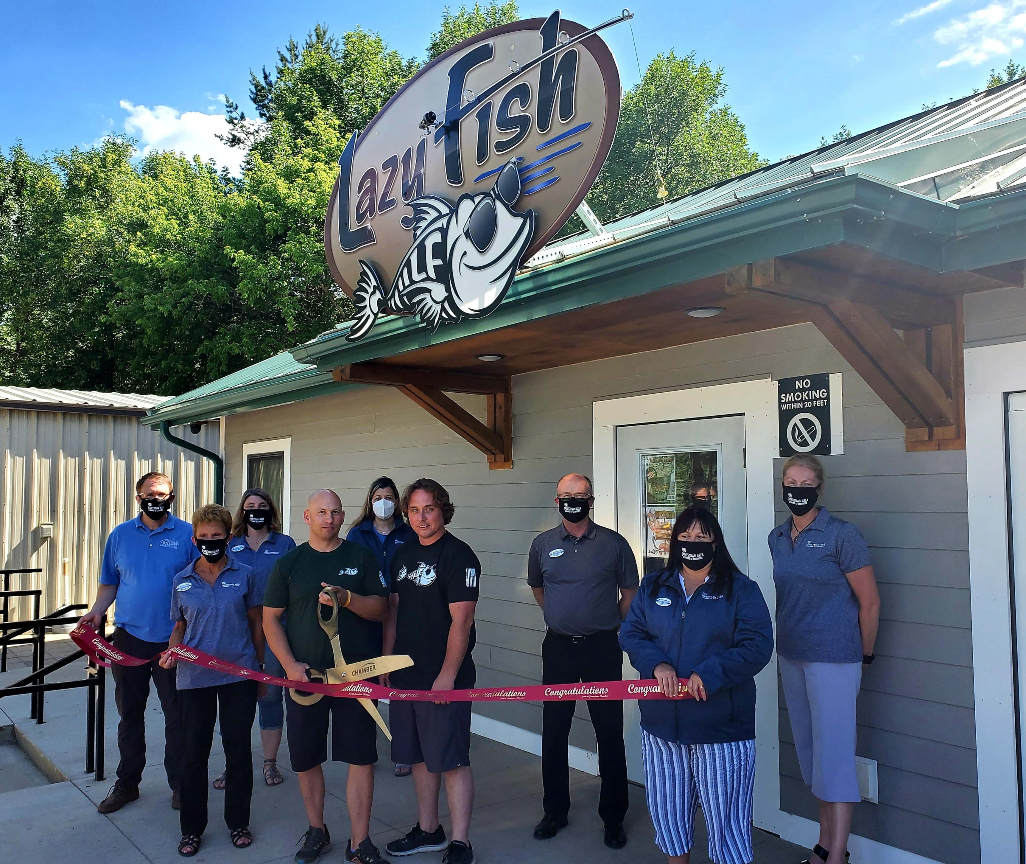 lazy-fish-ribbon-cutting