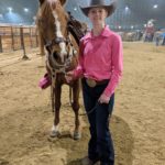 megan-larson-poles-champ-hs-rodeo-ndws-2021-768x1024: Hoople, North Dakota’s Megan Larson won the pole bending at the Battle of the Border High School Rodeo in Valley City at the 84th annual N.D. Winter Show.