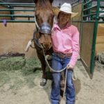 kelly-bang-brkw-champ-hs-rodeo-ndws-2021-768x1024: Kelly Bang, Killdeer, N.D., won the breakaway roping at the N.D. Winter Show’s Battle of the Border High School Rodeo.