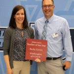 Teacher of the Year: Washington 4th Grade teacher Becky Goven and Washington Principal Chad Lueck.