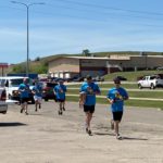 Torch Runners: Arriving in Valley City.