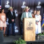 Phil Haugen: And family during the ceremony. Haugen enters Modern Era Rodeo.