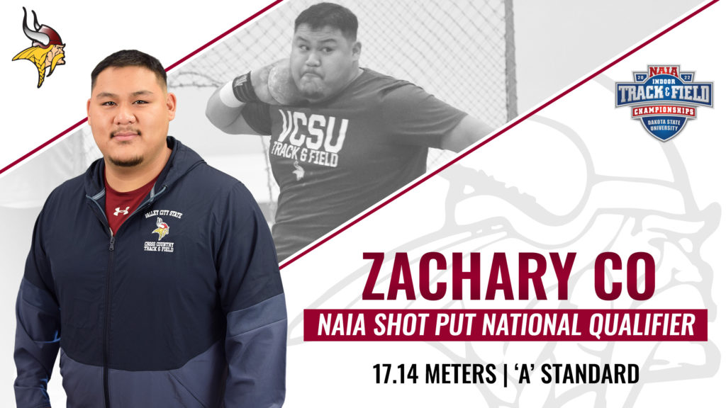 VCSU's Zachary Co Qualifies for Nationals in Two Indoor T&F Events - Vimarsana News