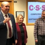 News Conference.: L to R Dr. Alan LaFave, Sue Pfeifer and Dr. James Boe.