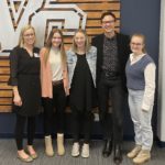 Bee Advisor; VSCU English Club: Advisor & VCSU English Club (L-R): English Teacher Kristi Shanenko, English Club Members Cassidy Hoyt, Hannah Dockter, Garret Fettig, and Claire Ebsen.