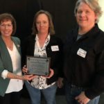 Nikki and Scott: L to R; Kay Vinje, Nikki & Scott Brockopp of Brockopp Brewing, Community Image Award.