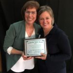 Sue Milender: L to R; Kay Vinje and Sue Milender Community Spirit Award.