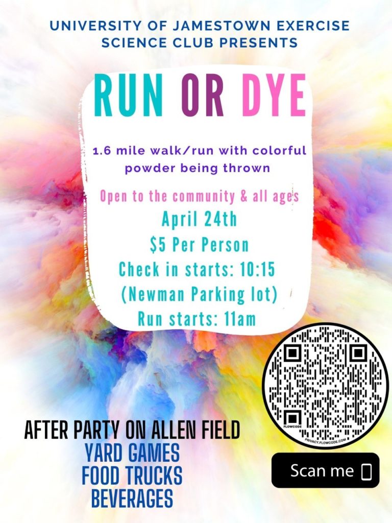 University of Jamestown Club Hosting "Run or Dye" - Vimarsana News