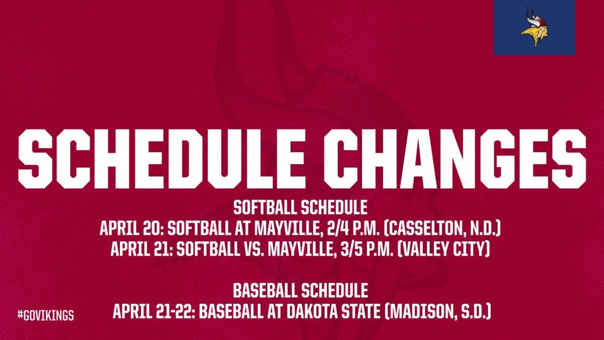 VCSU Announces Schedule Changes News Dakota