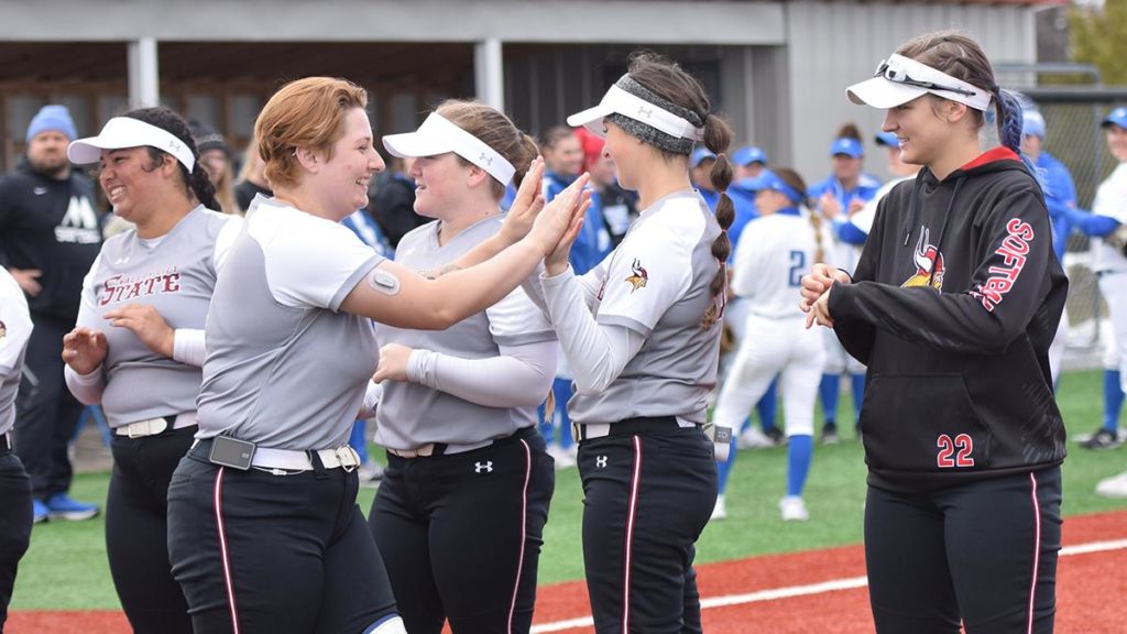 Viking Softball Takes 21 Series at Waldorf Sunday News Dakota