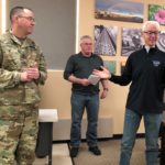 USACE Visit: L to R; Col. Karl Jansen, Rich Schueneman and Valley City Mayor Dave Carlsrud.