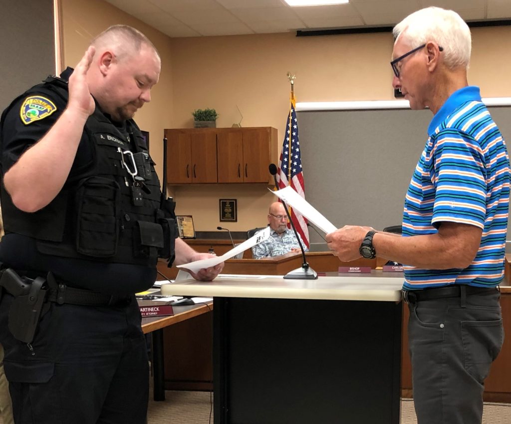 Anthony Erickson Sworn In As Valley City Police Officer - Vimarsana News