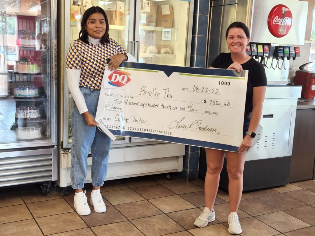 Jamestown Dairy Queen Presents First Scholarship News Dakota