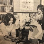 Retro photo: L to R; Diane Bjerke reading to her sons Trevor, Tyler and Travis in November of 1979.