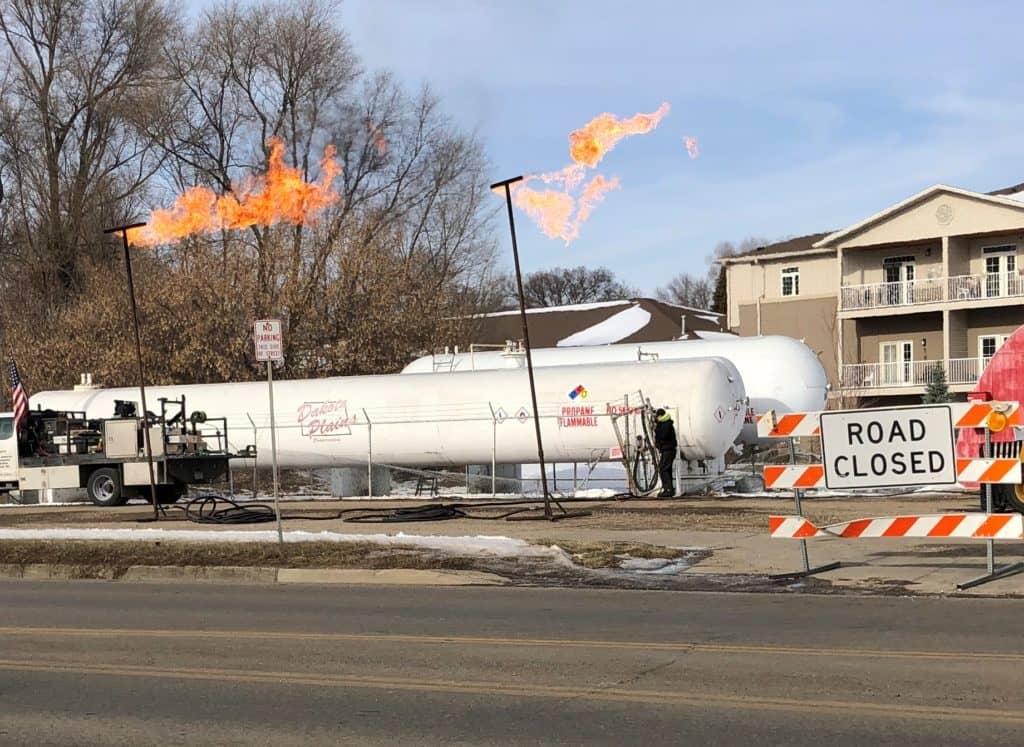 Cenex Propane Tanks Flared Off Before The Move News Dakota