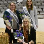 Little I Royalty: Back row; Princesses Josi Solsaa and Kristin Schaff. Sitting Queen Kylie Hildre.