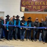 Gold Buckle Pub: Ribbon cutting for remodeled Gold Buckle Pub. Manger Brandee Moore and NDWS Board of Directors.