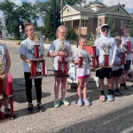 Stock Division: Finalists L to R: Keighty Harris – 1st, Jonathen Berntson – 2nd, Makayla Frieze – 3rd, Reagan Fiedler – 4th and Drivers Choice, Simon Trapp - 5th, Elijah Sehridge – 6th, Hayden Nelson – 7th and Jayden Greer – 8th.
