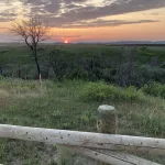 Medora Sunset: The site of the future home of the Theodore Roosevelt Presidential Library.