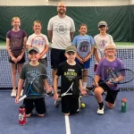 VC 12U Team at Fargo Jamboree: Back L-R: Cambrie Westman, Reagan Burchill, Coach Matt Nielson, Anna Metcalf, Thomas Potts Front L-R: Lane Nielson, Andrew Hoff, Riggs Kasowski