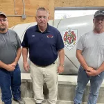 Arrowwood Prairie Coop: L to R; Royce Carlson, General Manager Paul Klosterman, and David Carlson.