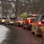 Trunk or Treat: Steady stream of vehicles in Chautauqua Park.