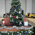 Mitten Tree: Located in the new Chrysler showroom at Stoudt Miller Inc., on Winter Show Road in Valley City.