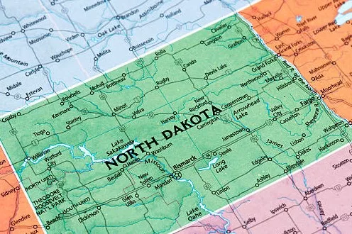 map-of-north-dakota-state-selective-focus