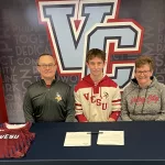 Parker: L to R; father Tyler Jacobson, Parker Jacobson, and his mother Darla Jacobson.