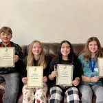 Contestants: (L-R): Parker Roelfsema, John Oakland, Bethani Schuldhesiz, Faith Nance, Ceanna Walker, and Brynn Lueck.