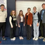 Bee Volunteers: (L-R) Erik Peterson, Clare Ebsen, Lilybeth Townsend, Annika Van Peursem, Ellie Powell, and Dr. Travis Knapp.