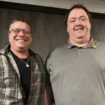 Awards Banquet: L to R; Fire Chief Scott Magnuson and firefighter Brandon Myers.