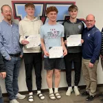 Boys Basketball: Bryson Heck, Zach Sykora, and Carson Eggert.