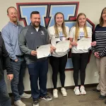 Girls Basketball: Jimmy Howard, Tesa Olson, Dacota Potratz, and Katie Burchill.