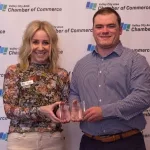 Community Spirit Award: L to R; Board president Penny Wolla and Matt Brandvold.