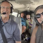 Civil Air Patrol: L to R; Pilot Brad Cruff and teacher Jessica Enstad and students in the back seat.