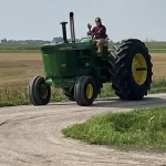 Tractor Trek: Curtis family John Deere tractor.