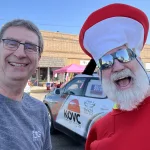 Applefest: Steve Urness interviewing Mr. Apple during Applefest in Ellendale, ND.