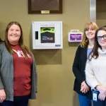 City County Health and VCSU: (L to R): Betty Tykwinski, Morgan Hopewell, Erin Edinger, Meghan Velure, Katie Beyer, Mark Nelson, Sharon Bratrud.