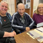 Foundation Announcement: L to R; Hilde van Gijssel, George Gaukler, and Anita Tulp.