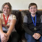 The Winners: (L-R): Runner-Up Cassandra Hansen and Champion John Oakland.