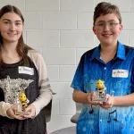 Barnes County Winners Bound for State: (L-R): Champion Theresa Peterson (MV) and Runner-Up John Oakland (VC).