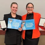 Speech Team: L-R Leah Hochhalter and Abby Wilmes