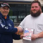 Lloyd Miller Award: L to R; Scott Miller hands the award to Brady Henke.