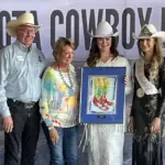 Miss Rodeo North Dakota: L to R; Marv and Barb Semrau, Jaycee Dressler, and Claire Graner Miss Rodeo North Dakota 2025.