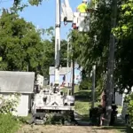 Crews working in Valley City