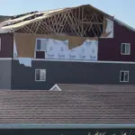 Structure damage in Valley City