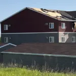 Structure damage in Valley City